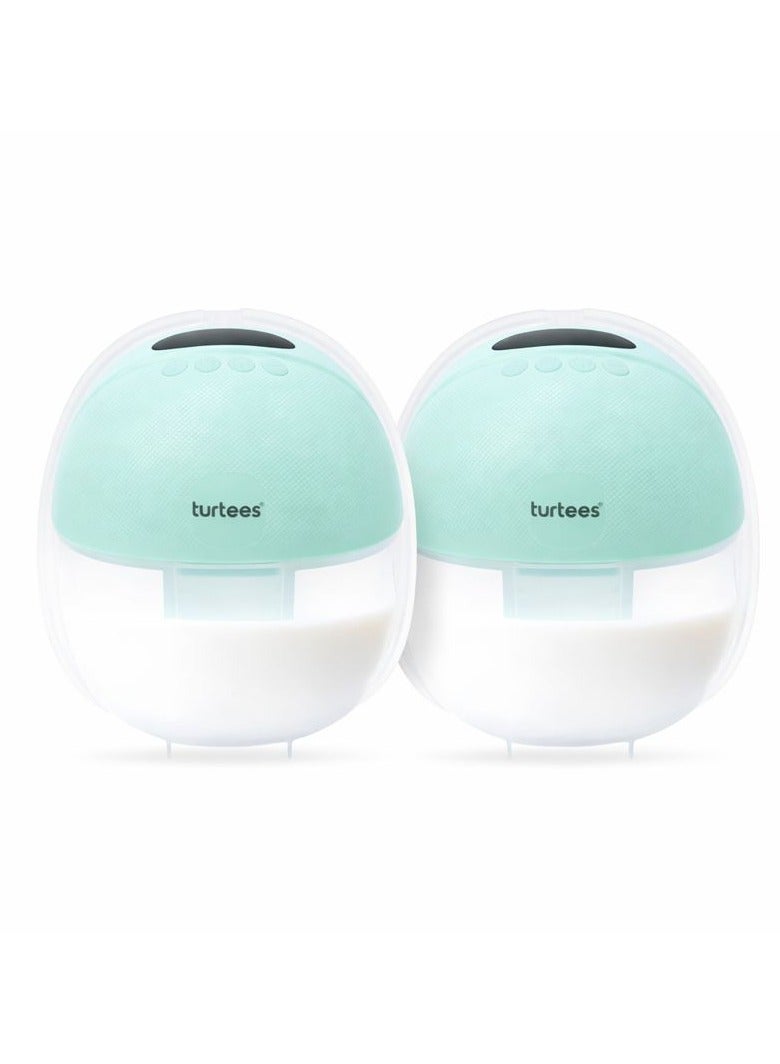 Turtees Wearable Electric Breast Pump for Mothers | Hands-Free In-Bra Milk Expression | Natural Suction with Massage, Multitronic & Express Modes | USB Rechargeable, Portable & Quiet (Pack of 2) - Image 1